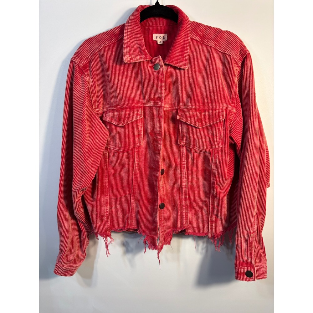 POL Corduroy Pink Distressed Jacket